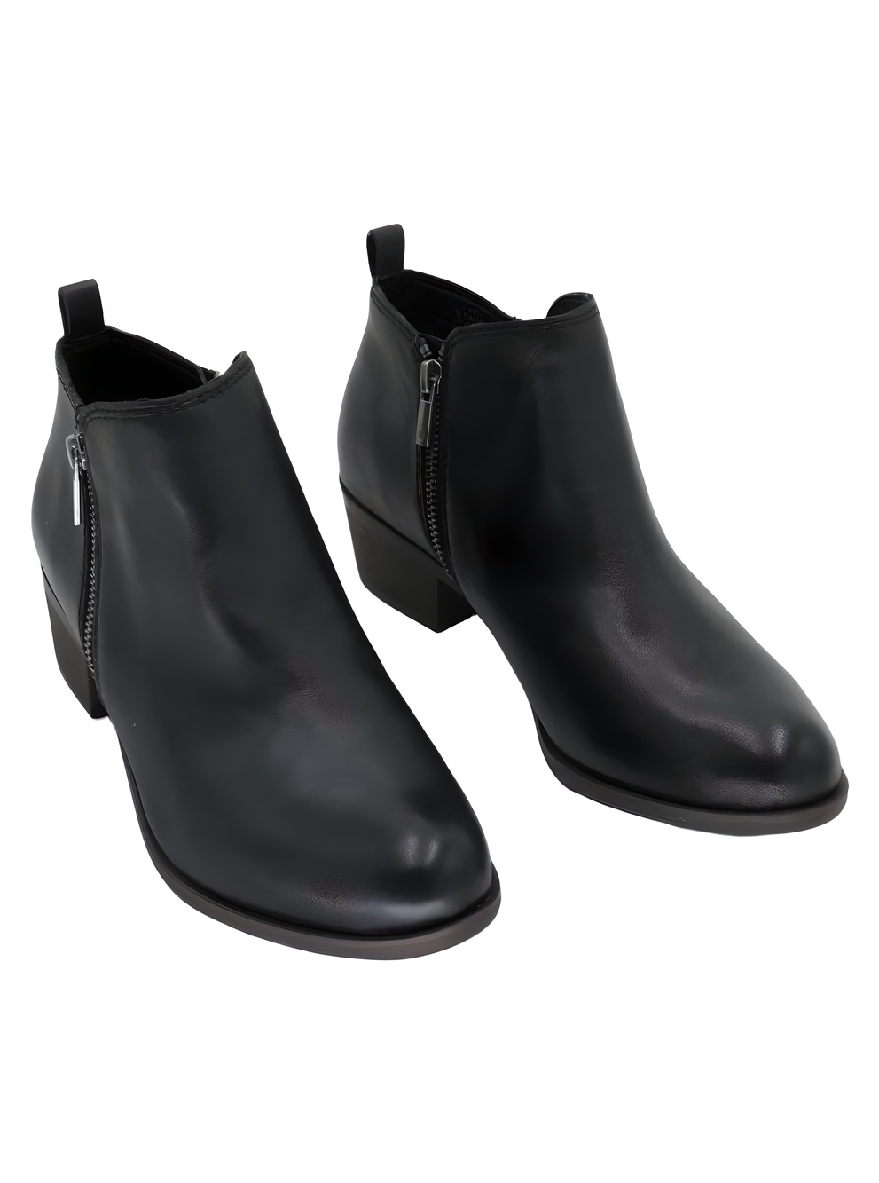 Lucky Brand Basel Black Leather Ankle Booties Size 9.5W